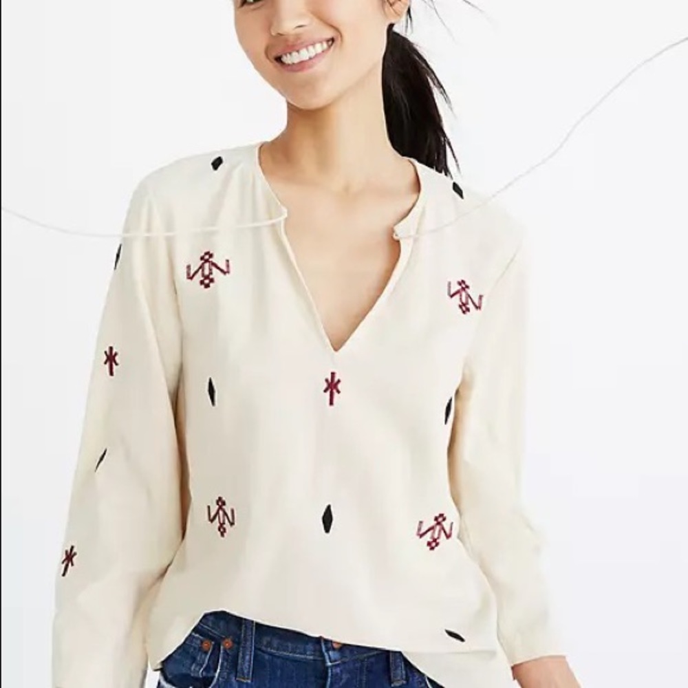 🌈10 Items for $40- Madewell Embroidered Blouse